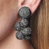 Mini Coconuts Earrings - Metallic Faceted Beads