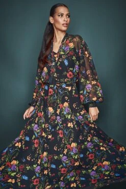 Nora Top - Noir Wildflower -Cheap The Simply Dress Store SHOT 26 0077