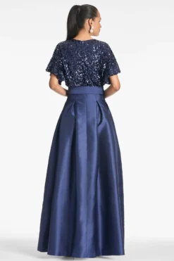 Simone Gown - Night Sky -Cheap The Simply Dress Store SIMONEGOWN MIDNIGHT BACK scaled