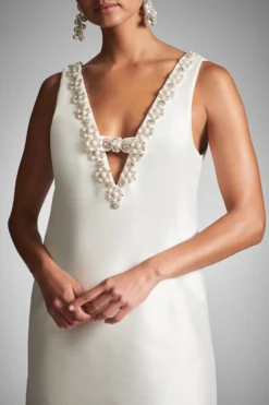 Sylvie Dress - Off White -Cheap The Simply Dress Store SYLVIEDRESS IVORY DETAILS scaled