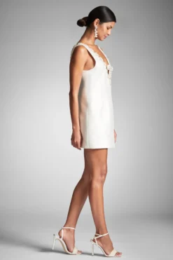 Sylvie Dress - Off White -Cheap The Simply Dress Store SYLVIEDRESS IVORY SIDE scaled