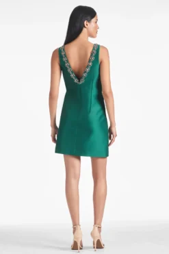 Sylvie Dress - Emerald -Cheap The Simply Dress Store SYLVIEDRESS EMERALD BACK scaled