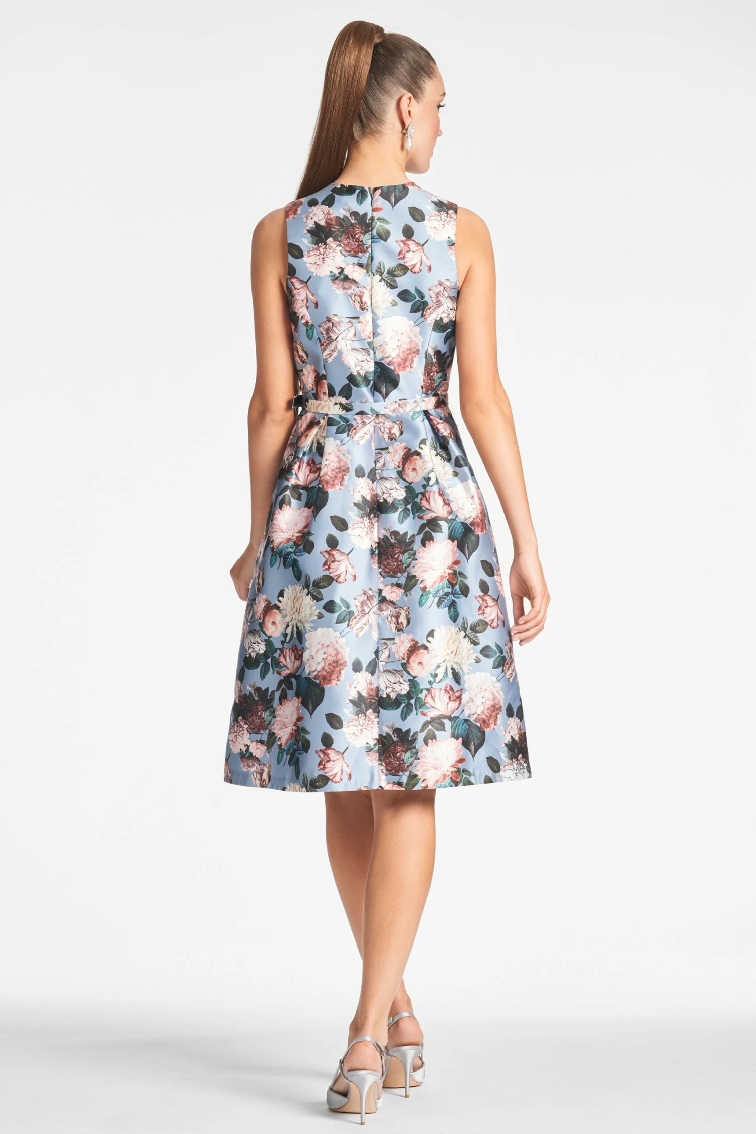 Tish Dress - Ice Blue Garden 3 Tish Dress - Ice Blue Garden - Image 3