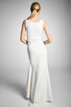 Tatianna Skirt - Ivory -Cheap The Simply Dress Store TatiannaSkirt Ivory Back
