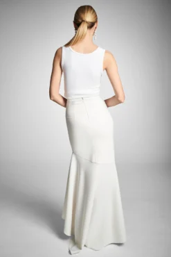 Tatianna Skirt - Ivory -Cheap The Simply Dress Store TatiannaSkirt Ivory Back scaled