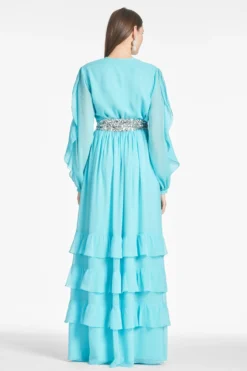 Venus Gown - Blue Topaz 10 Venus Gown - Blue Topaz -Cheap The Simply Dress Store VENUSGOWN BLUETOPAZ BACK scaled