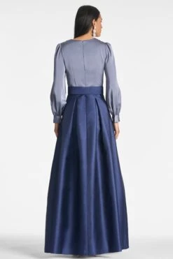 Zoe Gown - Cool Grey/Night Sky -Cheap The Simply Dress Store ZOEGOWN COOLGREYNIGHTSKY BACK