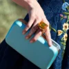 On The Rocks Clutch - Swiss Blue